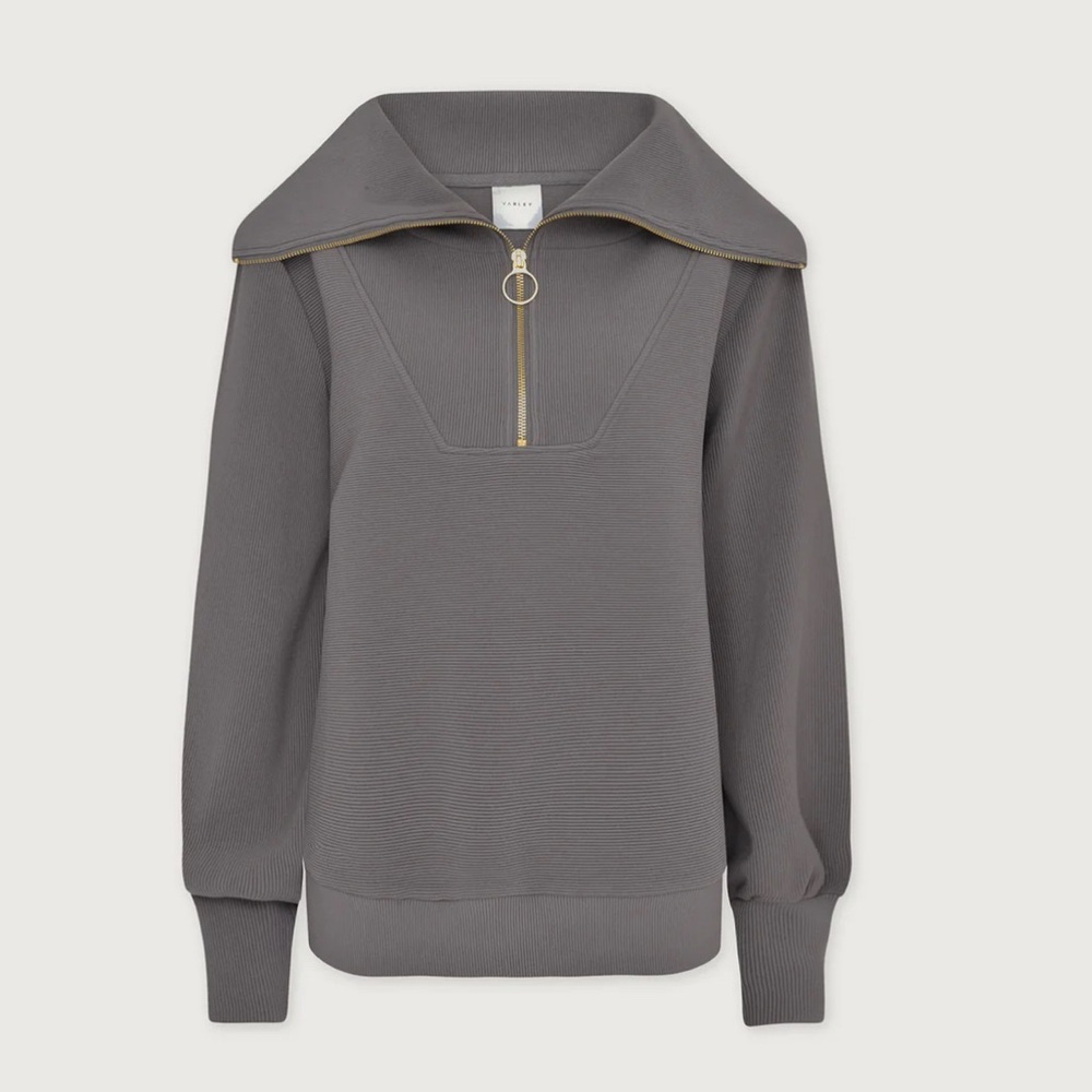 Women’s Varley Gray Half-Zip Vine Pullover Sweatshirt - Medium